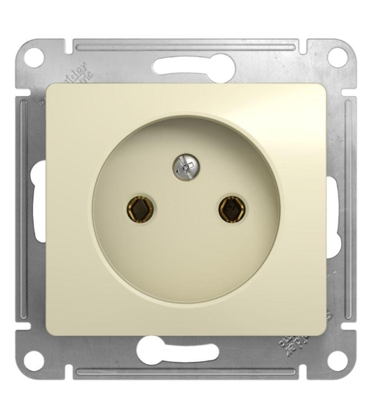 Механизм розетки 1-м СП Glossa 16А IP20 без заземл. беж. SchE GSL000241