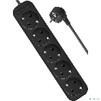Удлинитель Defender с заземлением M518 1.8 м, 5 розеток, черный, фото2