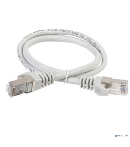 Коммутационный шнур (патч-корд) ITK PC01-C5EFL-1M, cat.5e FTP, LSZH, 1м, серый
