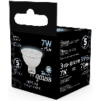 Лампа светодиодная Gauss Black 7Вт цок.: GU5.3 рефлек. 220B 4100K св. свеч. белый. нейт. MR16 (упак.: 10 шт), фото4
