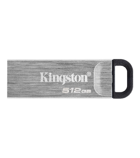 Флешка USB Kingston DataTraveler Kyson metal case silver (DTKN/512Gb), 512Gb, USB 3.0, R/W 200/60, серый