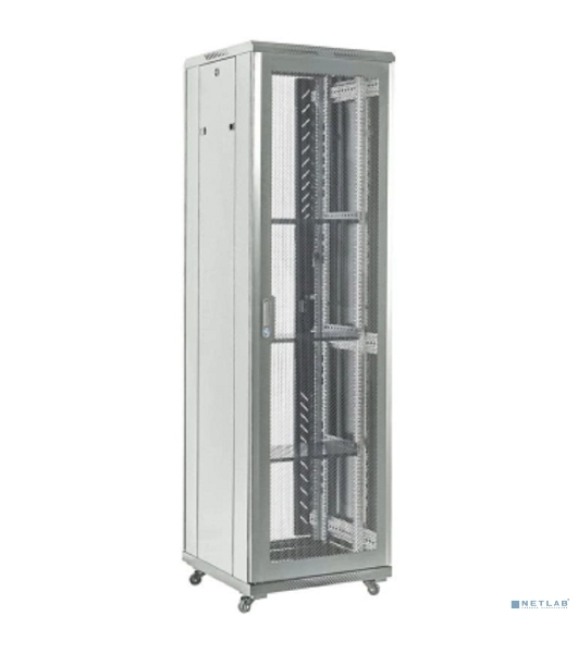Шкаф телекоммуникационный Rexant напольный 19' 42U 800×800мм, дверь стекло, разборный, серый (RAL 7035)
