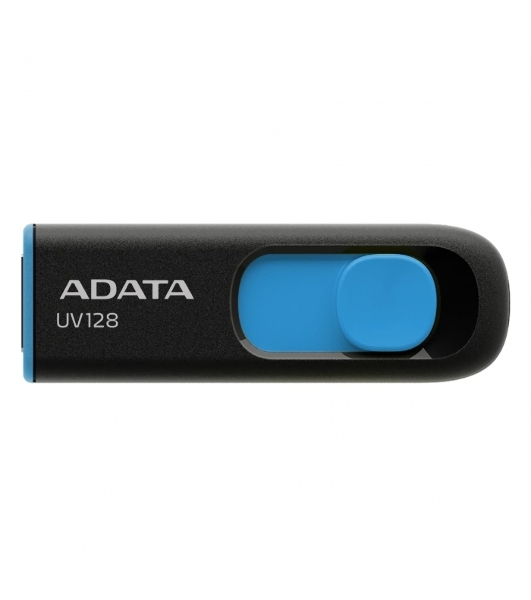 Флешка USB ADATA UV128 (AUV128-32G-RBE), 32Gb, USB 3.0, R/W 100/30, черный/синий