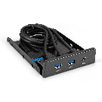 Планка USB на переднюю панель ExeGate U3H-616, 3,5', 2хUSB3.0+1хTypeC, черная, металл, подсоединение к мат. плате, фото7