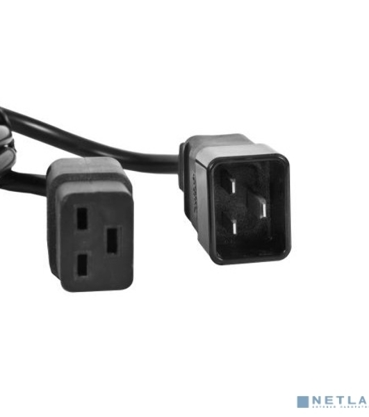Шнур питания ЦМО с заземлением IEC 60320 C19/IEC 60320 C20, 16А/250В (3x1,5), длина 3 м. (R-16-Cord-C19-C20-3)