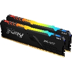 Оперативная память Kingston Fury Beast, DDR4, 32GB (2x16GB), 3200MHz, CL16, DIMM, с радиатором, RGB, черный, фото5