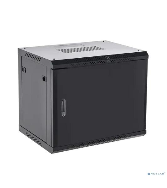 Шкаф коммутационный Rexant настенный 12U 600x600 мм пер. дв. металл черный