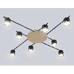 Потолочный светильник Ambrella light FL51760/8 BK/GD черный/золото GX53/8 max 12W 870*870*95, фото5