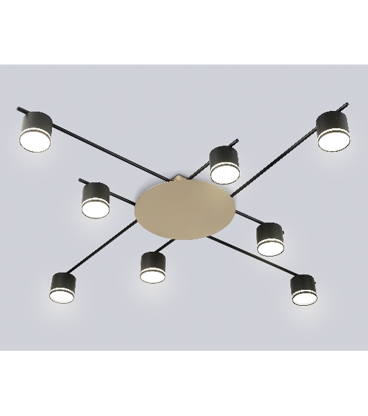 Потолочный светильник Ambrella light FL51760/8 BK/GD черный/золото GX53/8 max 12W 870*870*95