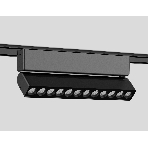 Светильник трековый светодиодный GV1474 BK черный IP20 12W 4200K 48V 24° 230*26*80, фото 1