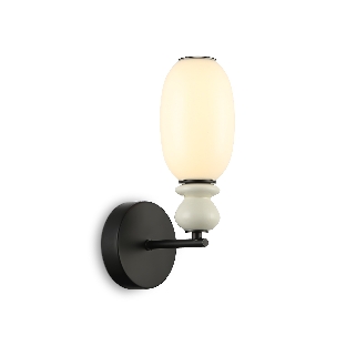 Настенный светильник Ambrella light LH53148 BK/FR черный/белый 6W 3000K 100*165*310