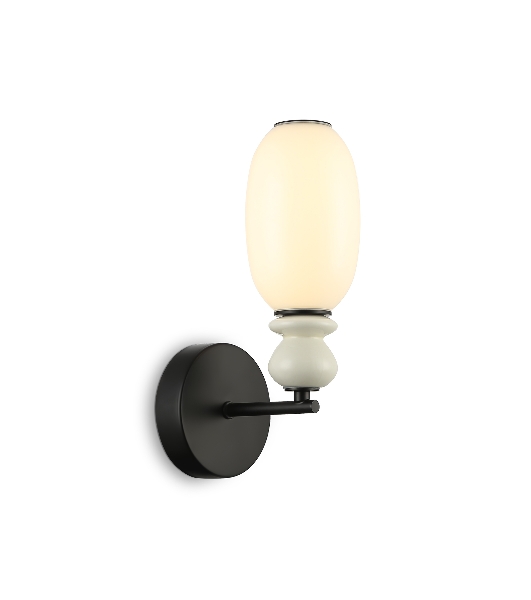 Настенный светильник Ambrella light LH53148 BK/FR черный/белый 6W 3000K 100*165*310