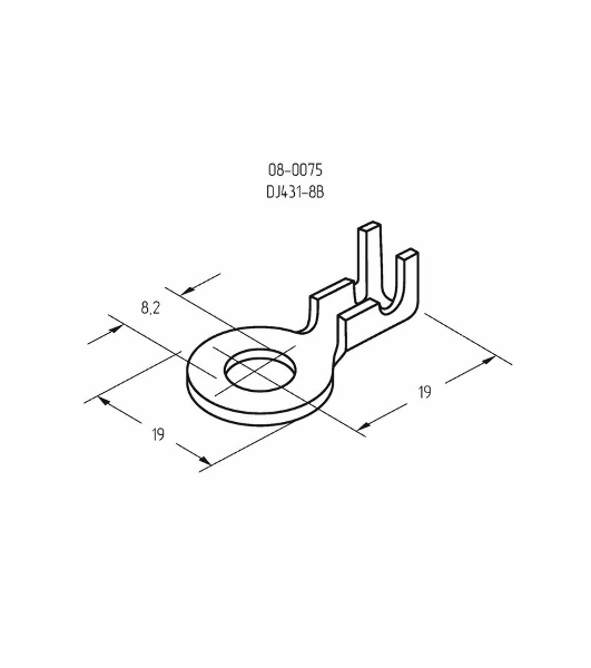 Наконечник кольцевой Rexant, ø8.2 мм, 1.5-1.5 мм² (НК 8-1,0-1,5)