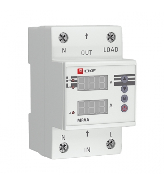 Реле напряжения и тока с дисплеем MRVA 63А PROxima EKF MRVA-63A