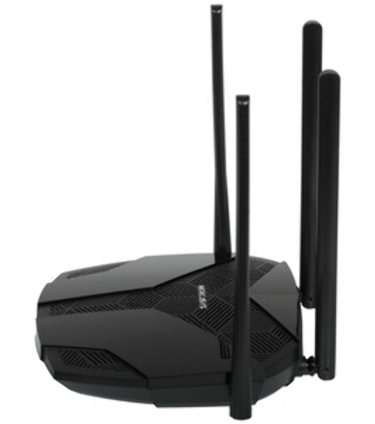 Двухдиапазонный роутер MERCUSYS MR80X AX3000 Wi-Fi 6, до 574 Мбит/с на 2,4 ГГц + до 2402 Мбит/с на 5 ГГц,4 фиксированные внешние антенны, 3 гигабитных порта LAN, 1 гигабитный порт WAN