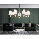 Люстра Ambrella light LH75045/7 BS/WH латунь/белый E14*7 max 40W D840*580, фото3