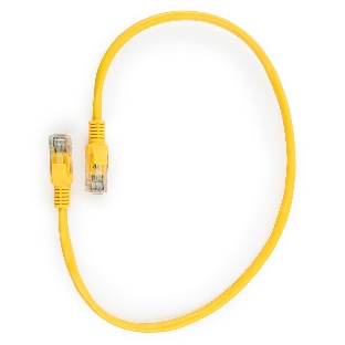 Патч-корд медный UTP Cablexpert PP10-0.25M/Y cat.5e, 0.25 м, литой, многожильный, желтый