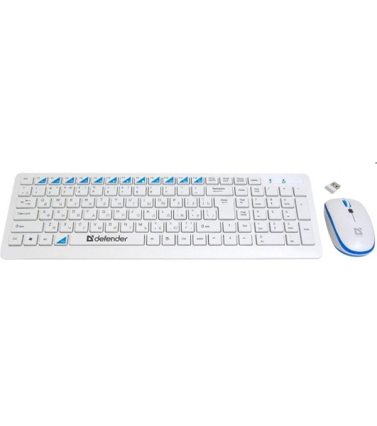 Комплект клавиатура+мышь Defender Skyline 895 беспроводной, USB, 2000 DPI, белый