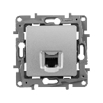 Информационная розетка RJ 45, категория 5e, UTP, Etika, алюминий, фото 1