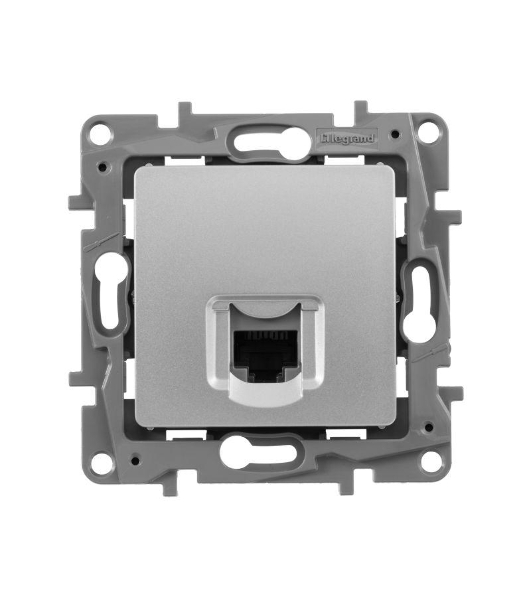 Информационная розетка RJ 45, категория 5e, UTP, Etika, алюминий