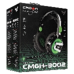 Гарнитура Crown CMGH-3002 чёрный/зелёный, проводная, подсветка, фото5