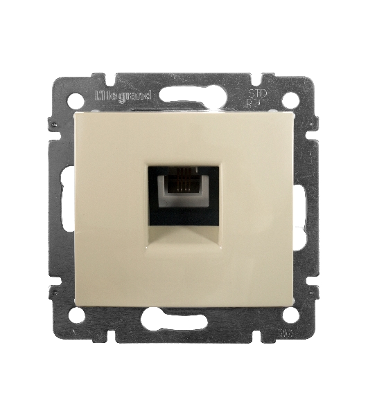 Розетка телефонная Valena RJ11 4 контакта 1 коннектор (слоновая кость) Legrand 774338
