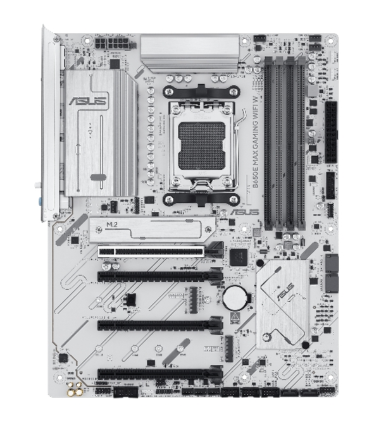 Материнская плата ASUS B650E MAX GAMING WIFI W, AM5, AMD B650, 4xDDR5, 4xSATA, 3xM.2, 1xPCIe 5.0 x16, 1xPCIe 4.0 x4, 2xPCIe 3.0 x1, 1xDP, 1xHDMI, 1x2.5Gb LAN, Wi-Fi 6E, Bluetooth 5.3, 1xUSB-C 10Gbps, 3xUSB-A 10Gbps, 2xUSB-A 5Gbps, 2xUSB-A 2.0, 3x3.5 мм, 7.1, ATX