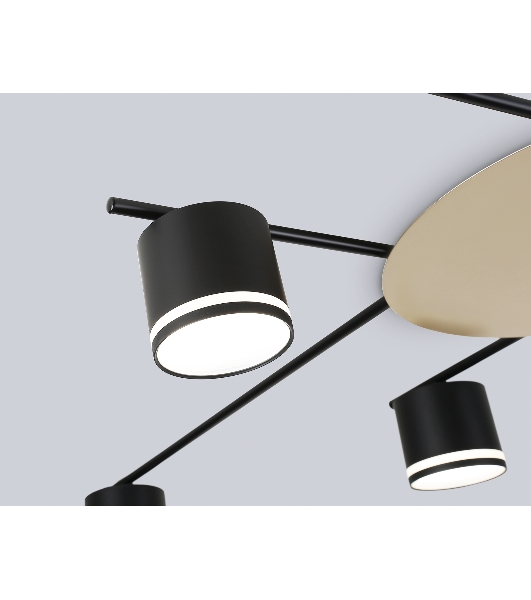 Потолочный светильник Ambrella light FL51760/8 BK/GD черный/золото GX53/8 max 12W 870*870*95