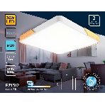 Потолочный светодиодный светильник Ambrella light FZ1312 WH/LW белый/светлое дерево 36W 5000K 400*400*50 (без ПДУ), фото 1