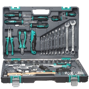 Набор инструментов Stels 141111/2'' 1/4'' CrV пластиковый кейс  98 предм.