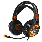 Гарнитура Crown CMGH-3003 чёрный/оранжевый, проводная, подсветка, фото6
