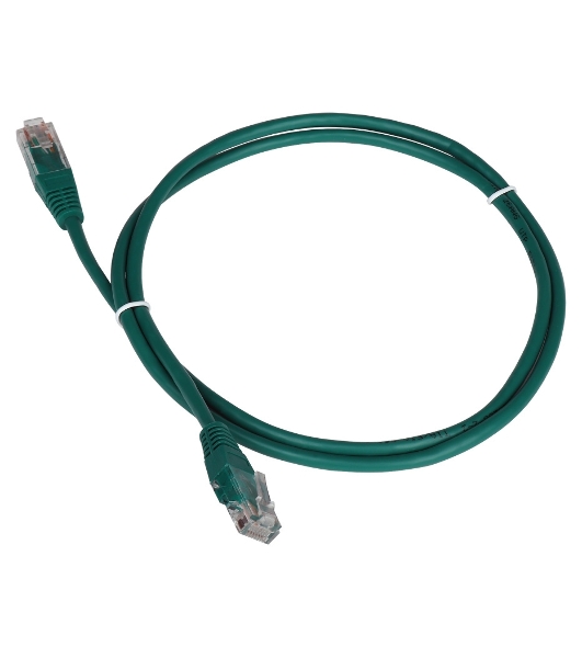 Патч-корд LANMASTER TWT UTP cat.5e, с заливными колпачками, 1.0 м, зеленый