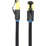 Патч-корд Vention прямой SFTP cat.8 RJ45 - 0,5м. черный Тканевая оплетка, фото2