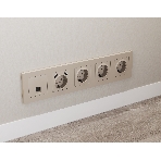 Комплект механизма электрической розетки ALFA Серо-бежевый матовый 2USB A+A 18W (быстрая зарядка) с/з QUANT (AP3690, VM155) MA369010, фото4