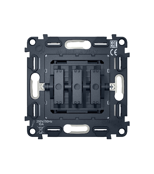 Механизм 3-клавишного выключателя 10A-250V QUANT VM133