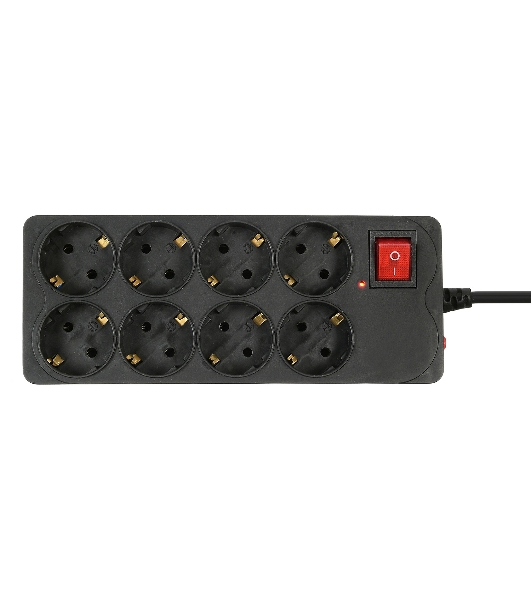 Сетевой фильтр Buro 800SH-5-B 5 м, 8 розеток, черный, коробка