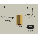Светильник Ambrella light XB9002300/4 SBK/PYG черный песок/золото желтое полированное MR16 GU5.3 (С9002, С6327, N6102), фото 1