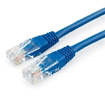 Патч-корд медный UTP Cablexpert PP10-0.5M/B cat.5e, 0.5м, литой, многожильный, синий, фото 1