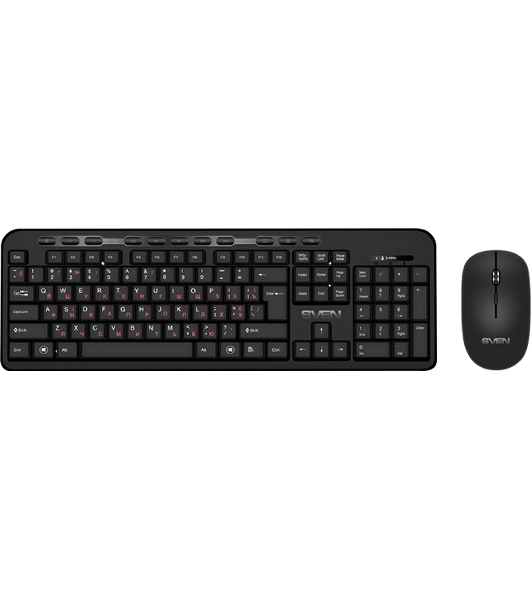 Комплект клавиатура + мышь SVEN KB-C3200W беспроводные клавиатура и мышь, черные
