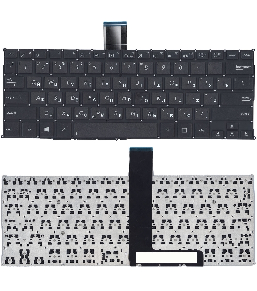 Клавиатура для ноутбука Asus F200CA F200LA F200MA X200 черная, без рамки, плоский Enter