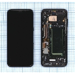 Дисплей для Samsung Galaxy S8 SM-G950F в сборе с тачскрином и рамкой OLED черный, фото 1