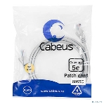Шнур коммутационный Cabeus, кат. 5е, неэкр., U/UTP, RJ45/RJ45, LSZH, AWG24, 2м, серый, фото2