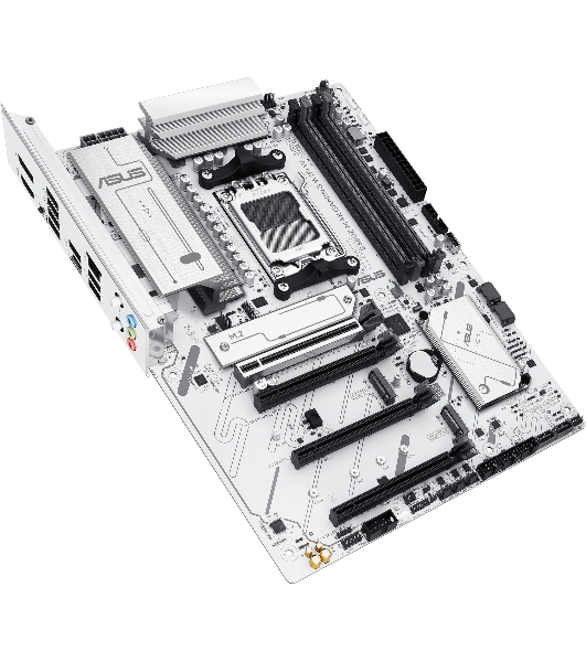 Материнская плата ASUS B650E MAX GAMING WIFI W, AM5, AMD B650, 4xDDR5, 4xSATA, 3xM.2, 1xPCIe 5.0 x16, 1xPCIe 4.0 x4, 2xPCIe 3.0 x1, 1xDP, 1xHDMI, 1x2.5Gb LAN, Wi-Fi 6E, Bluetooth 5.3, 1xUSB-C 10Gbps, 3xUSB-A 10Gbps, 2xUSB-A 5Gbps, 2xUSB-A 2.0, 3x3.5 мм, 7.1, ATX