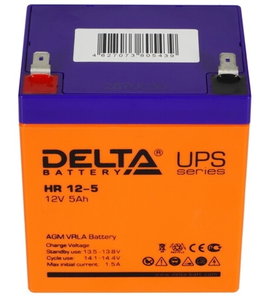 Батарея для ИБП Delta HR 12-5 (12V, 5Ah)