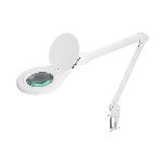 Лупа на струбцине Rexant, круглая, 5D, с подсветкой 72 SMD, сенсорный регулятор яркости, белая, фото 1