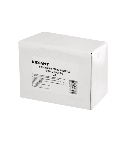 Шина на DIN-рейку в корпусе (кросс-модуль) Rexant 4х7