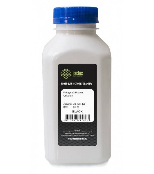 Тонер Cactus CS-TbR-100 черный (флакон 100гр) Universal toner для Brother
