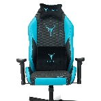 Кресло Knight Neon черный/голубой, экокожа, 120 кг, механизм качания, фото23