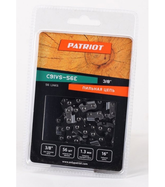 Цепь для цепных пил Patriot 91VS-56E 3/8' 56звеньев (862381356)