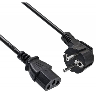 Кабель Buro BU-PCAB-5M-16A IEC C13 Евровилка угловой 5м